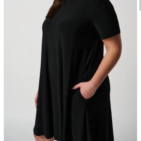 Joseph Ribkoff Classic Black Stretch Dress 16 - Picture 2 of 7